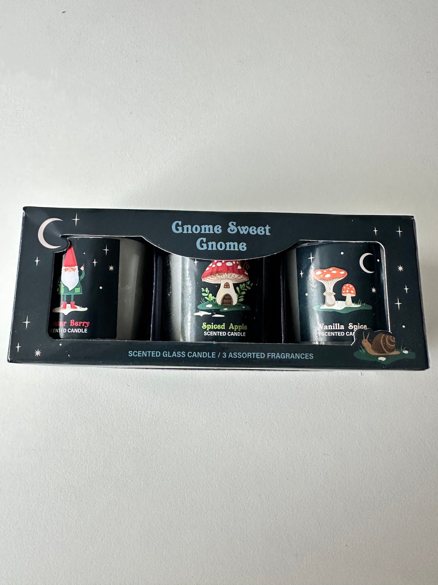 Gnome Sweet Gnome Trio Candles