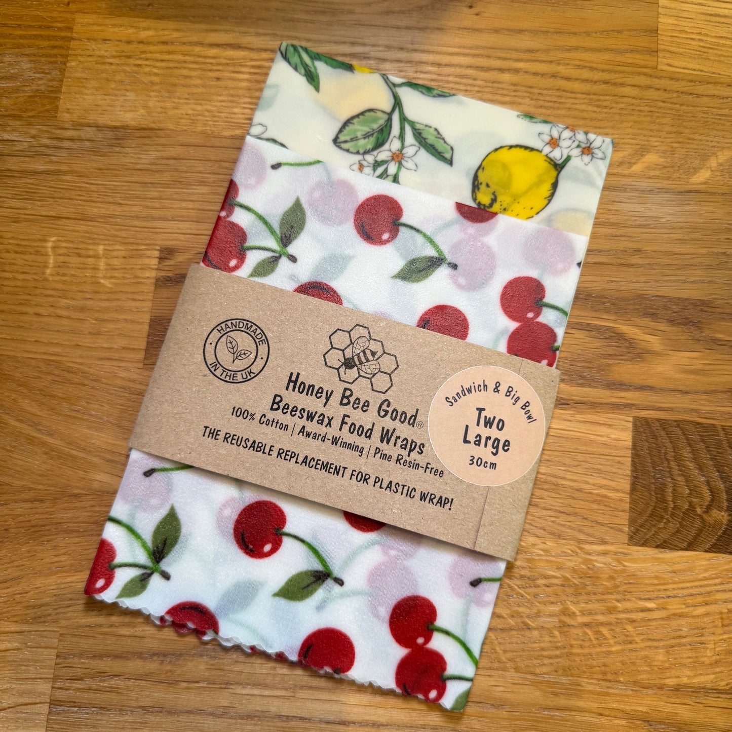 Beeswax Wrap Set Of 2 Large (Various Designs)
