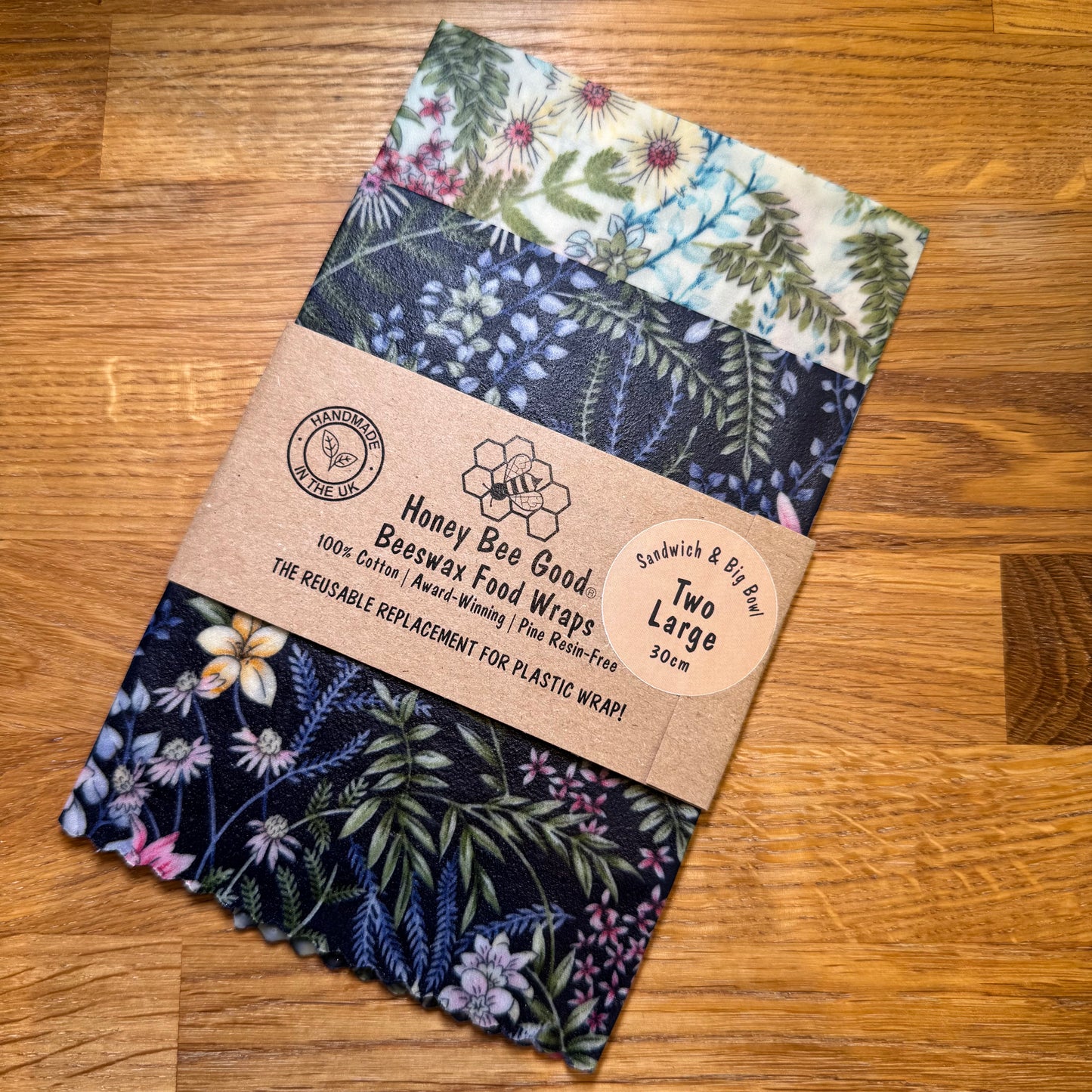 Beeswax Wrap Set Of 2 Large (Various Designs)