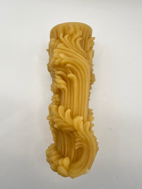 Pure Bees Wax pillar Floral Baroque no2