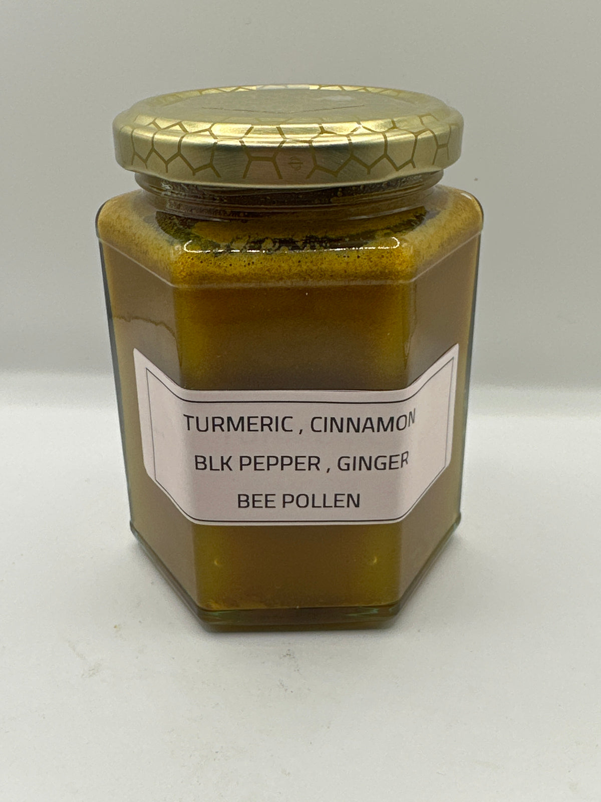 Turmeric Cinnamon blk pepper ginger and bee pollen  Honey 340g