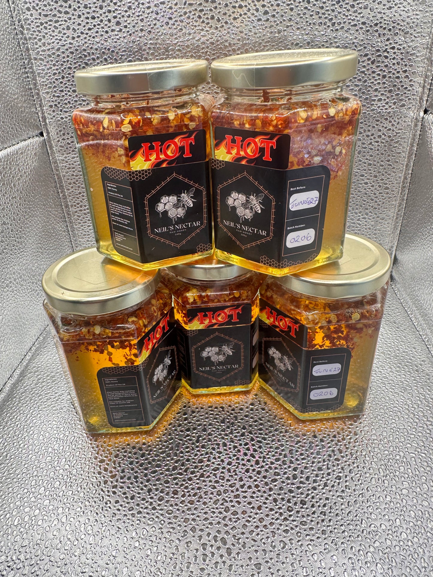 Neil's Nectar HOT Honey 340g Jar