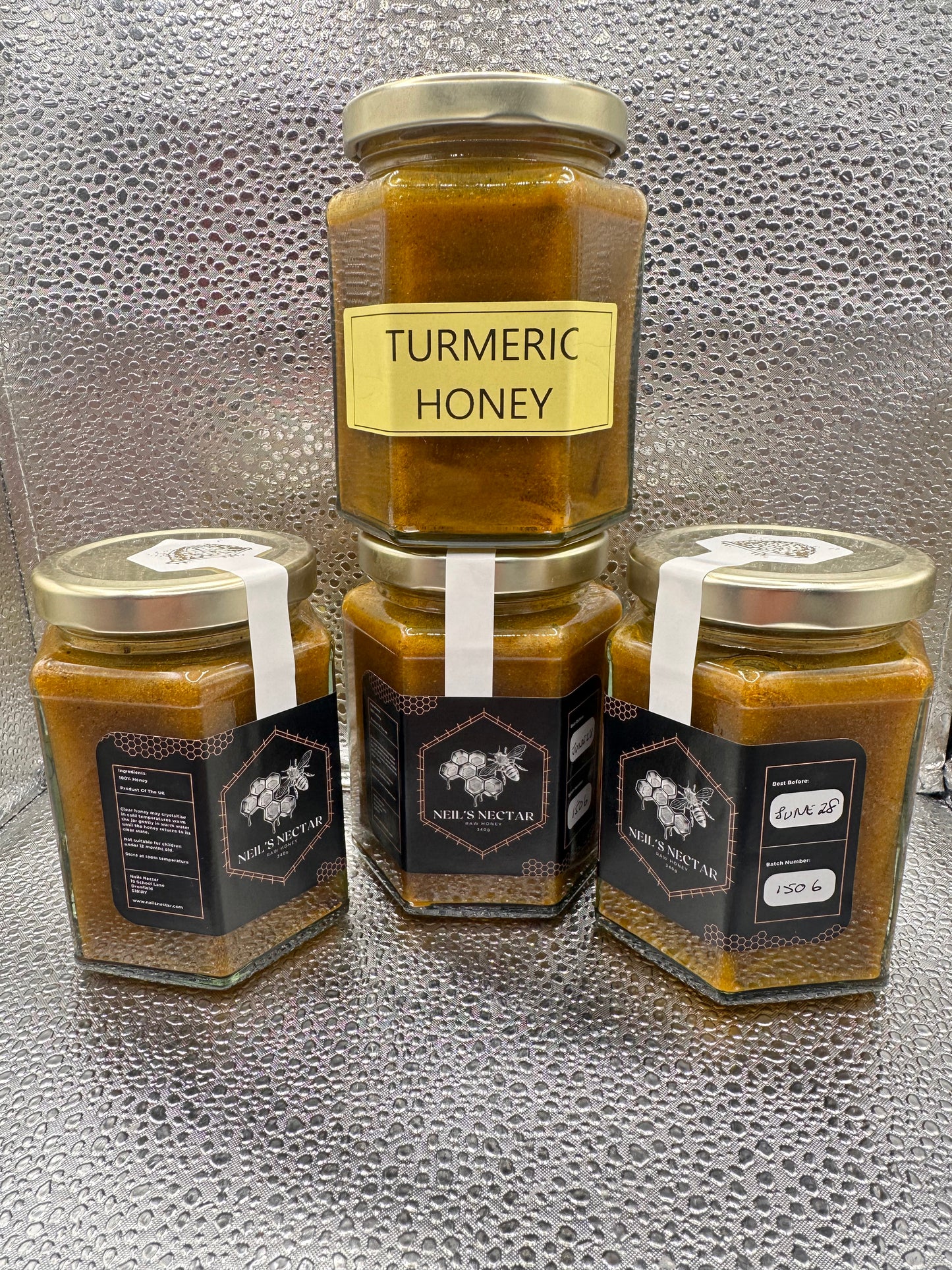 Neil's Nectar Turmeric Honey 340g jar