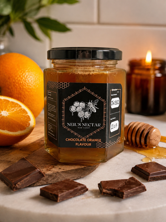 Chocolate Orange  infused Honey 8oz Jar 226g