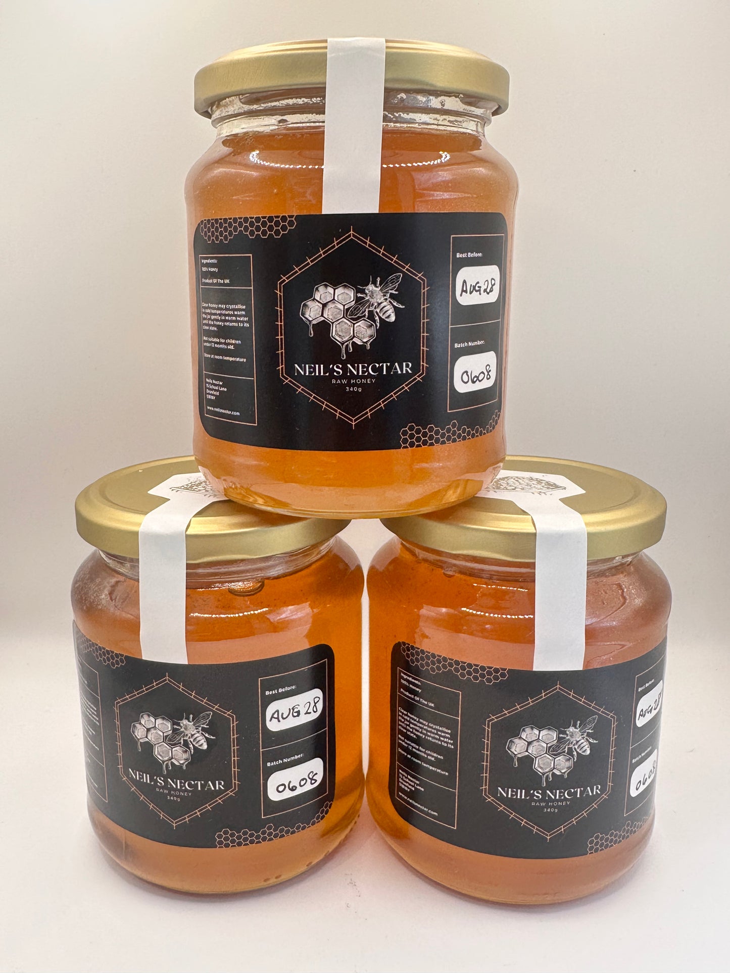 Neil's Nectar Honey 1LB JAR (454g)