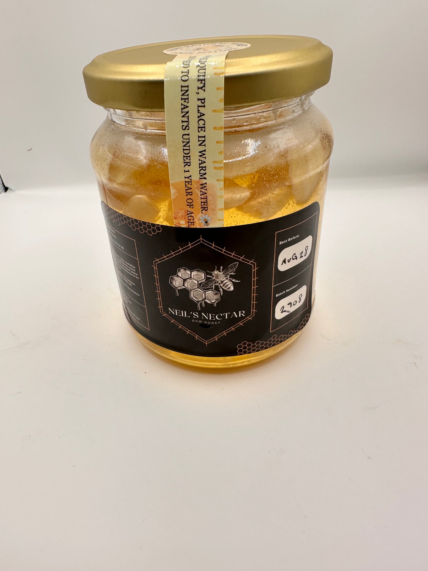 Neil's Nectar GARLIC Honey 1LB JAR (454g)