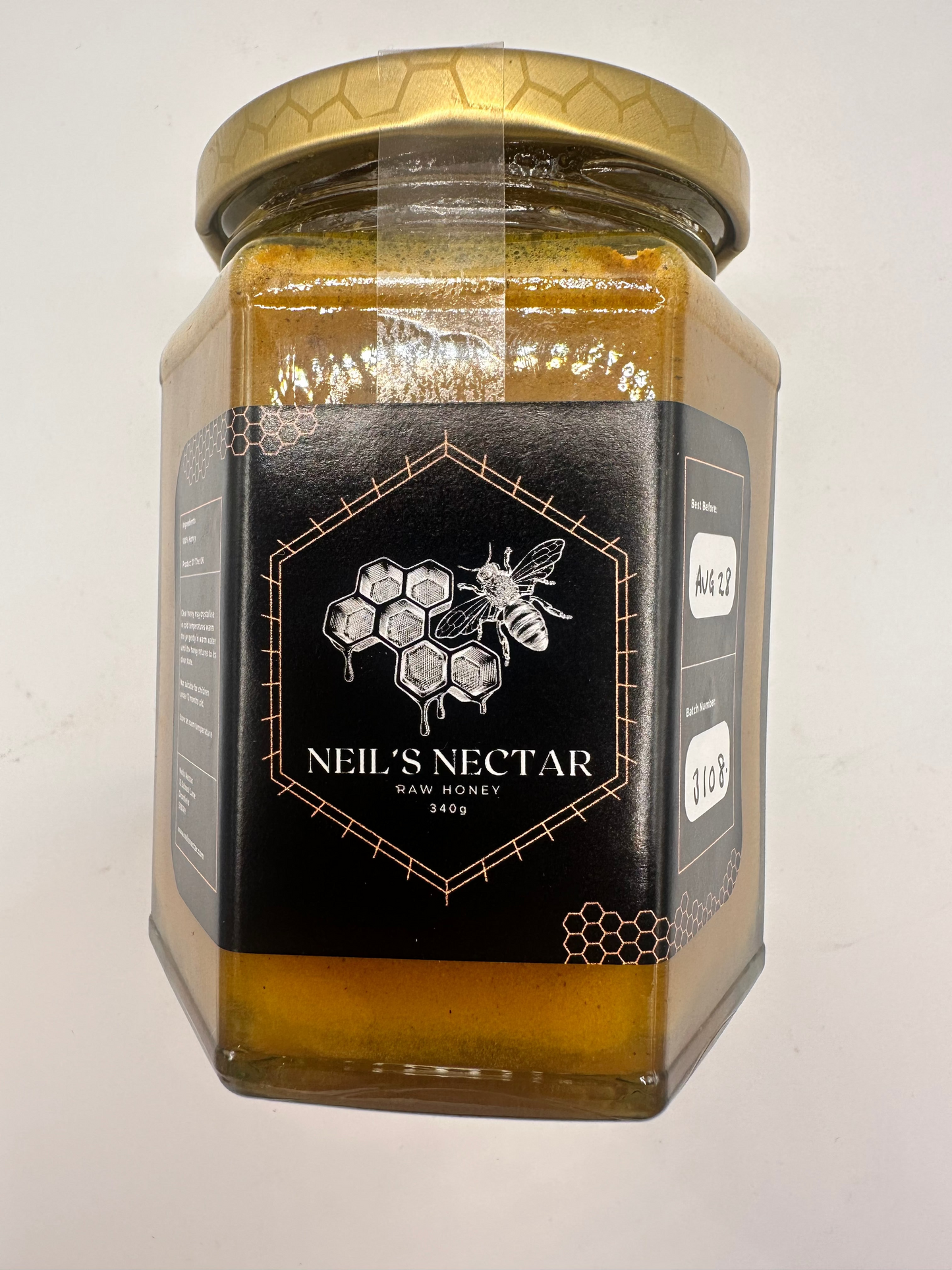 Neil's Nectar Turmeric and lions mane Honey 340g jar