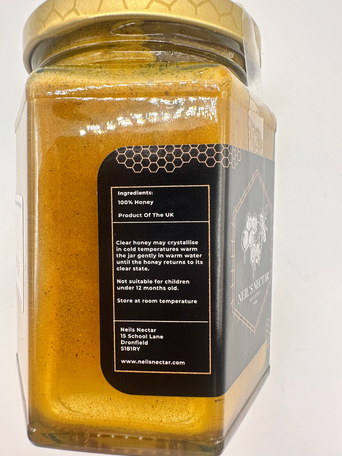 Neil's Nectar Turmeric and lions mane Honey 340g jar