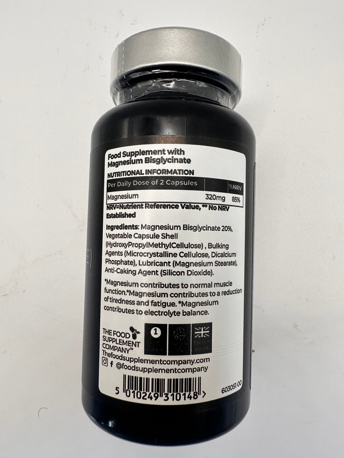 Magnesium (Bisglycinate) 160mg Capsules (60)