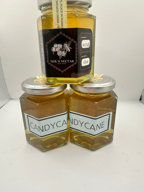 CANDY CANE  flavoured Honey 8oz Jar (226g)