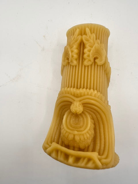 Pure Bees Wax pillars set of 5 BAROQUE STYLE