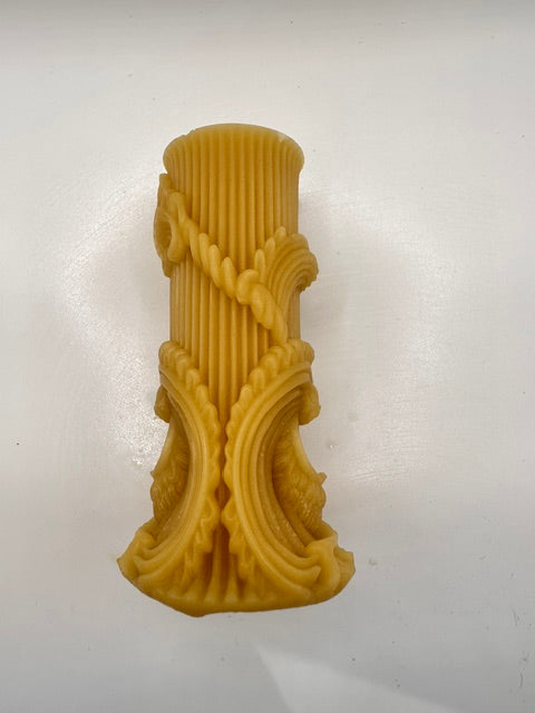 Pure Bees Wax pillars set of 5 BAROQUE STYLE