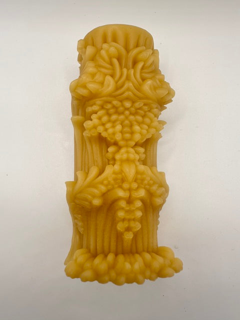 Pure Bees Wax pillar Floral Baroque  no2