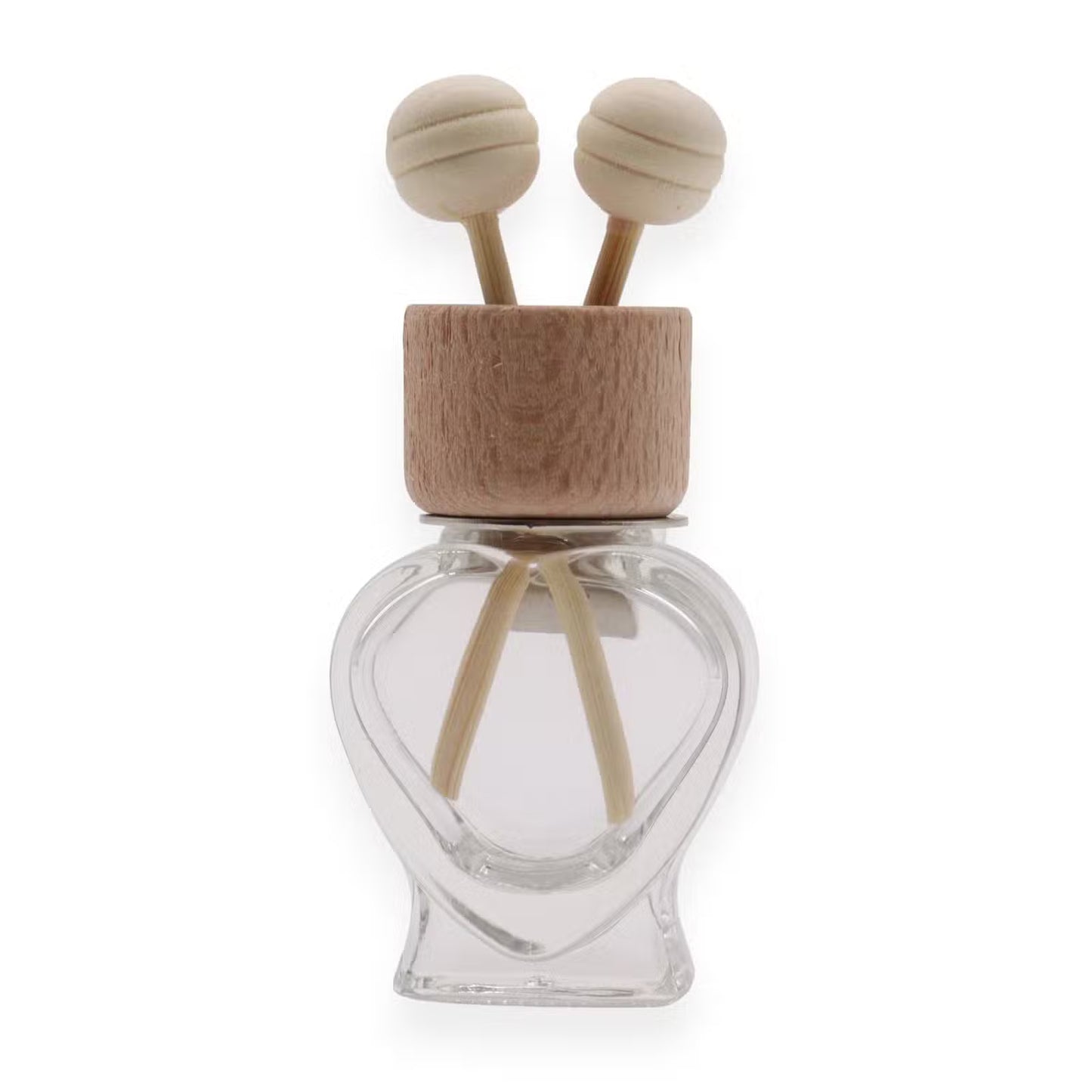 Car Diffuser Vent Attach Bottles - 8ml  SET OF 3  CLEAR /NATURAL  WOOD